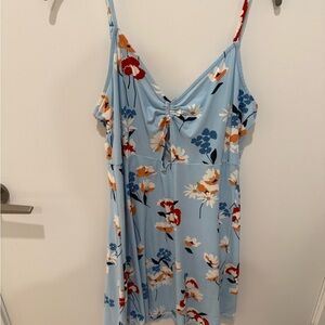Socialite Floral Print dress in Blue and Red